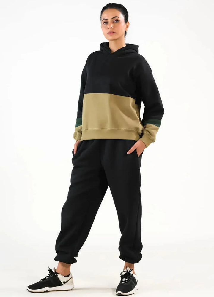 Sprinkles Pret Co ord Fleece 2 Piece Suit SPDR411 Stripy - Black/Mint Green