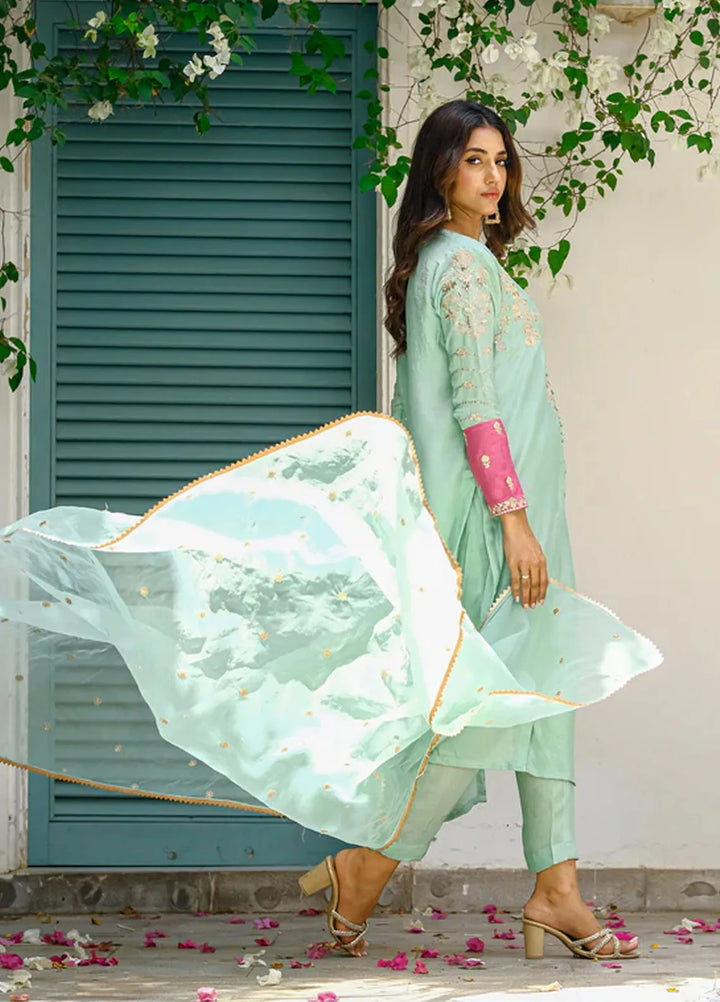 Sprinkles Pret Embroidered 3 Piece Suit Aqua Grace