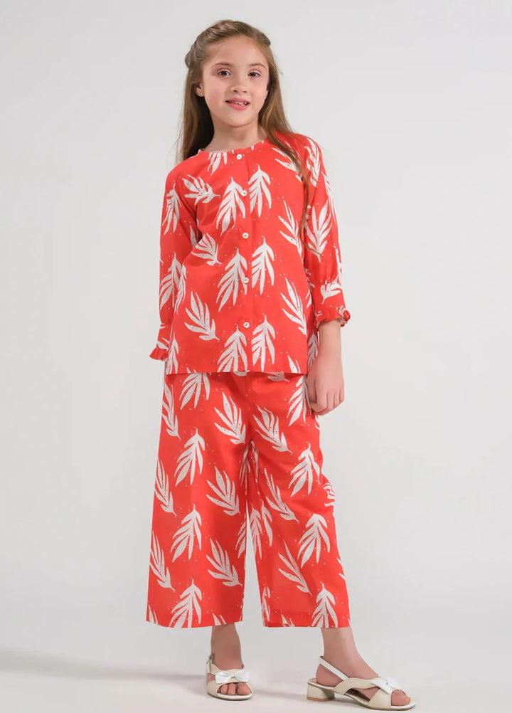 Sprinkles Pret Printed Cotton 2 Piece Suit SPDR657 Coral Whispers