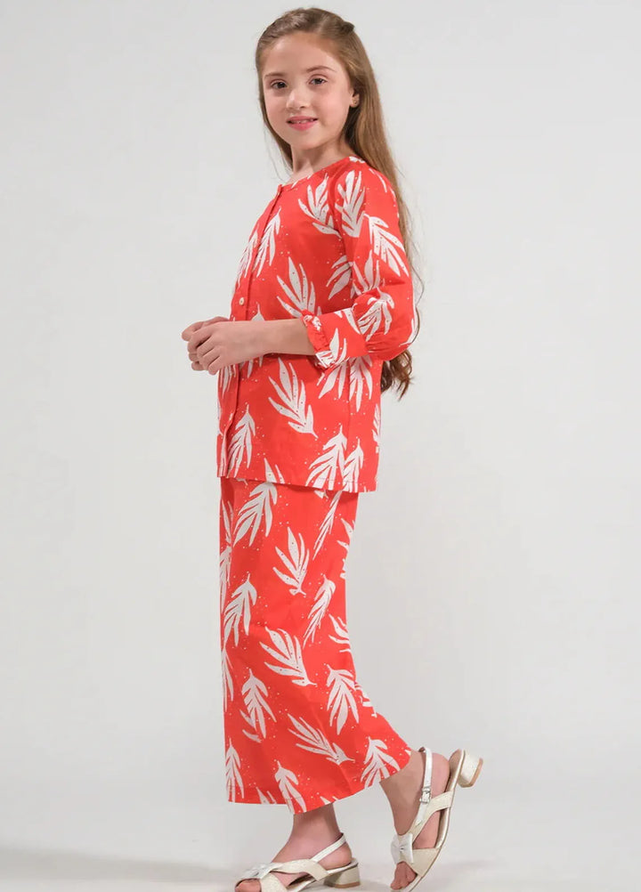 Sprinkles Pret Printed Cotton 2 Piece Suit SPDR657 Coral Whispers