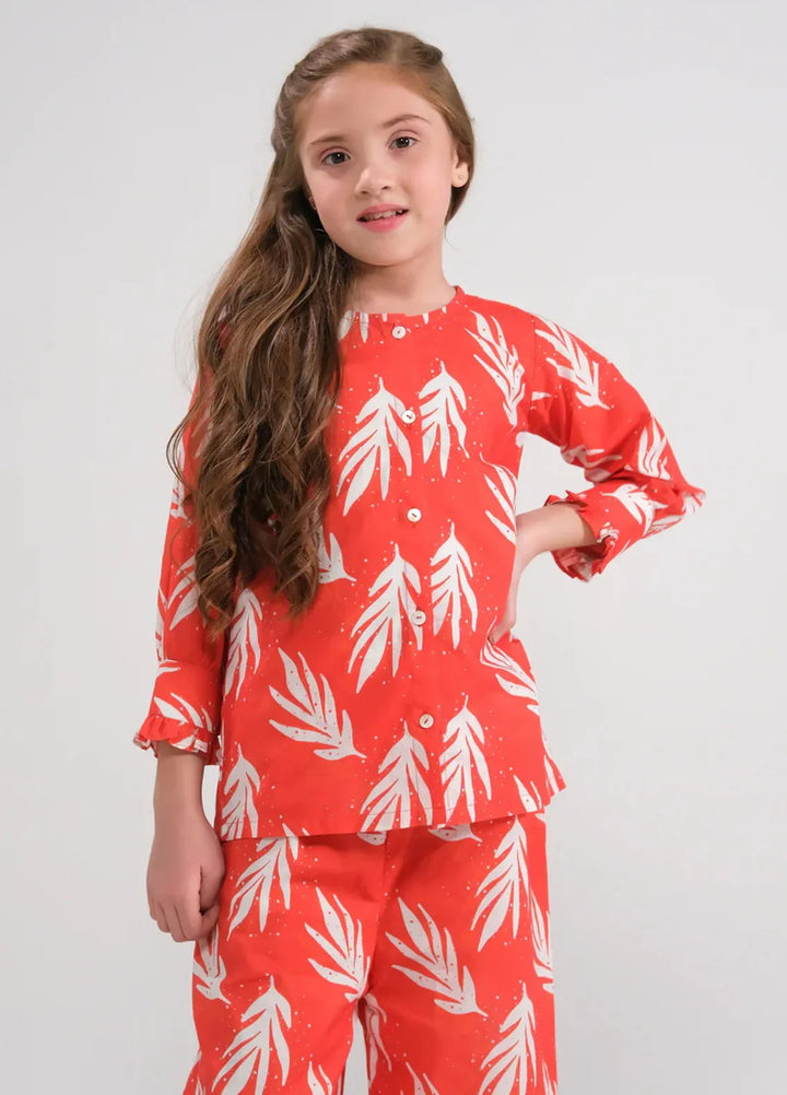 Sprinkles Pret Printed Cotton 2 Piece Suit SPDR657 Coral Whispers
