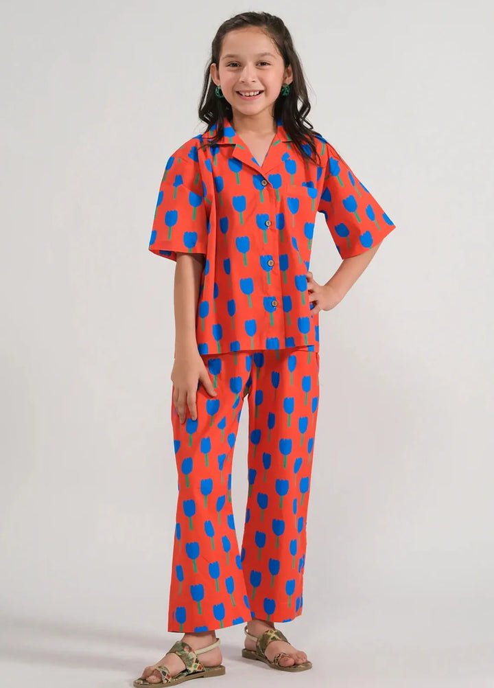 Sprinkles Pret Printed Cotton 2 Piece Suit SPDR658 Tulip Charm