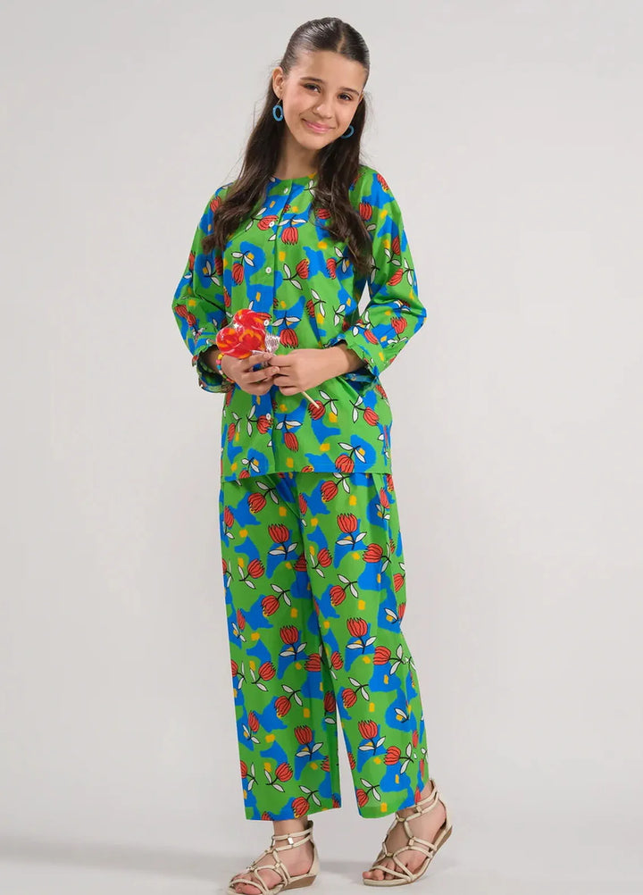 Sprinkles Pret Printed Cotton 2 Piece Suit SPDR663 Emerald Bloom