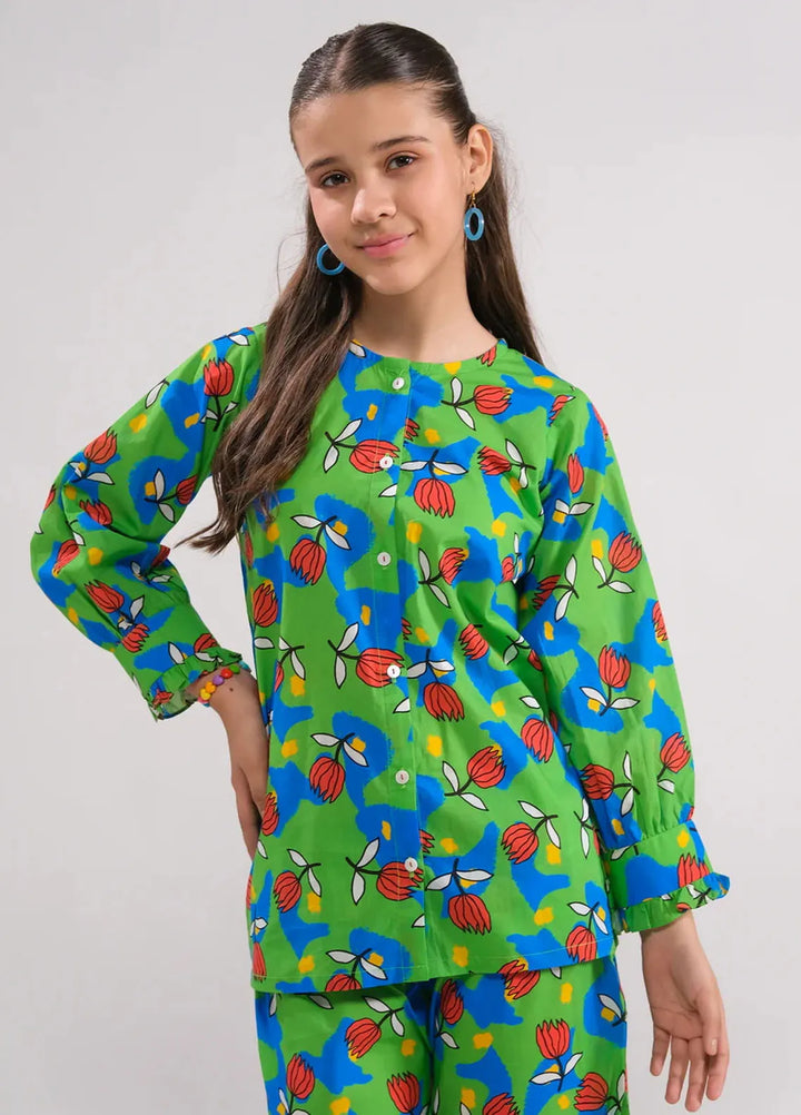Sprinkles Pret Printed Cotton 2 Piece Suit SPDR663 Emerald Bloom