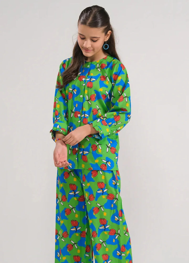 Sprinkles Pret Printed Cotton 2 Piece Suit SPDR663 Emerald Bloom