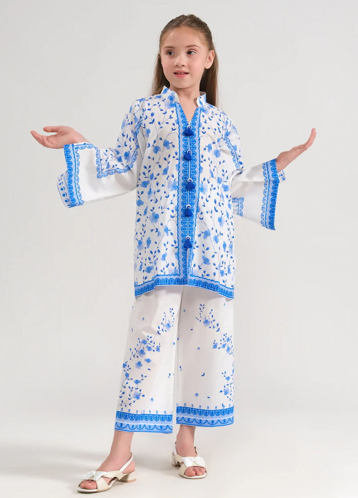 Sprinkles Pret Printed Poly Lawn 2 Piece Suit Blue Blossom