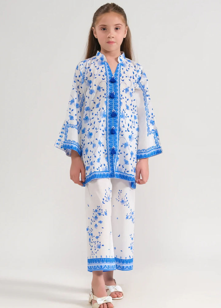 Sprinkles Pret Printed Poly Lawn 2 Piece Suit Blue Blossom