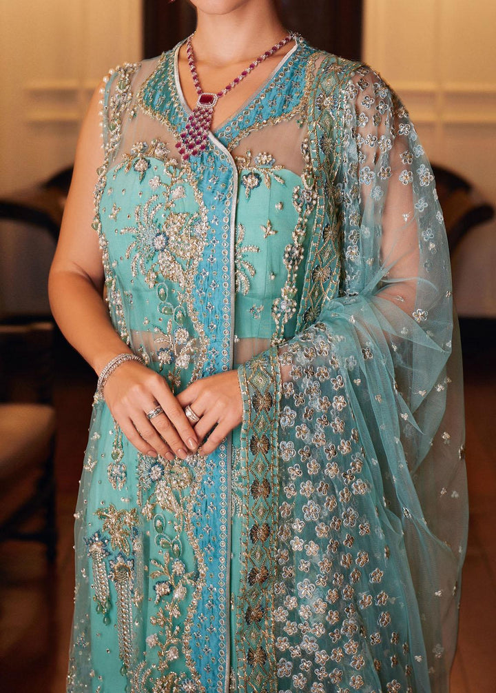 Stardust By Mushq Embroidered Net Suits Unstitched 4 Piece MQ23SD MW23-03 Astrum - Wedding Collection