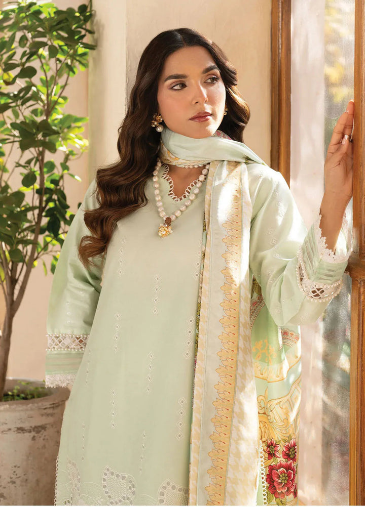 Stella by Mahnur Embroidered Lawn Suit Unstitched 3 Piece MN25S D5 B - Delphine - Summer Collection