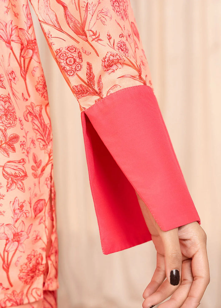 Stitch Vibes Pret Printed Crepe 2 Piece Suit Coral Blush