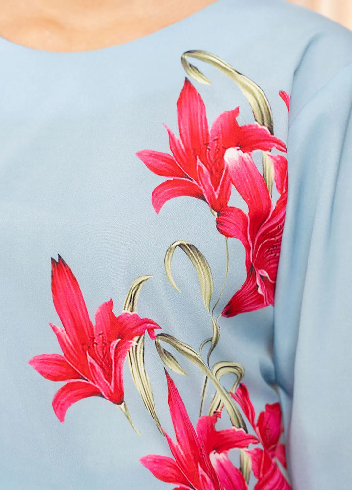 Stitch Vibes Pret Printed Crepe 2 Piece Suit Frosted Blue