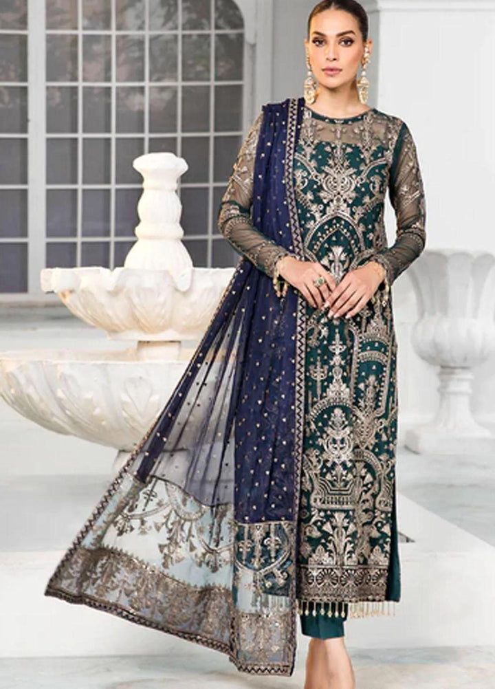 Zarif Pret Embroidered Chiffon 3 Piece Suit ZF22DL ZDL-09 Meadow