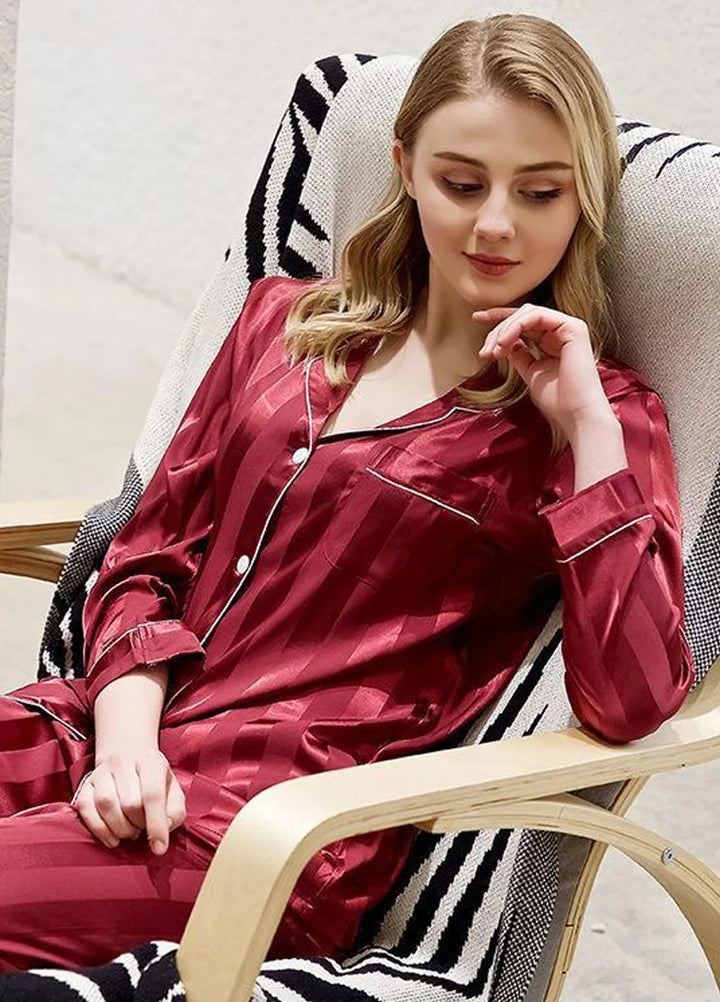 Studio By Arj Couple Pajama Set Casual Polyester 4 Piece Suit ARJ-COUP-02-BDG