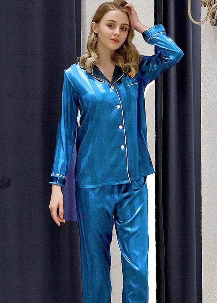 Studio By Arj Couple Pajama Set Casual Polyester 4 Piece Suit ARJ-COUP-02-TEAL