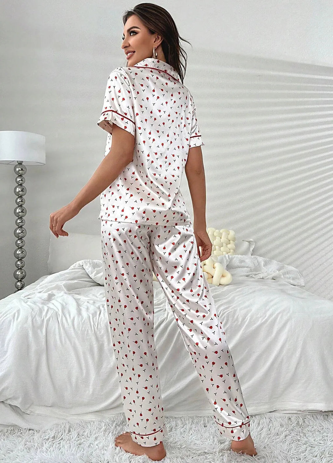 Studio By Arj Pajama Set Printed Polyester 2 Piece ARJ-PJ-FLWR-01