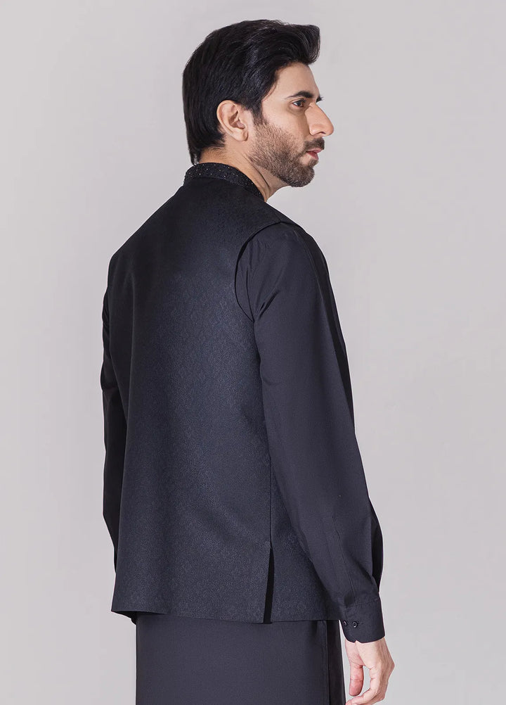 Stylish Embroidered Men Fancy Waistcoat - W-1974