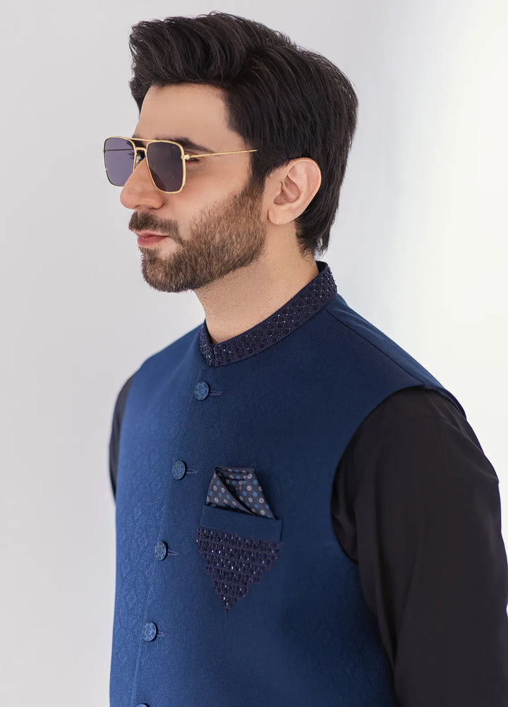 Stylish Embroidered Men Fancy Waistcoat - W-1978