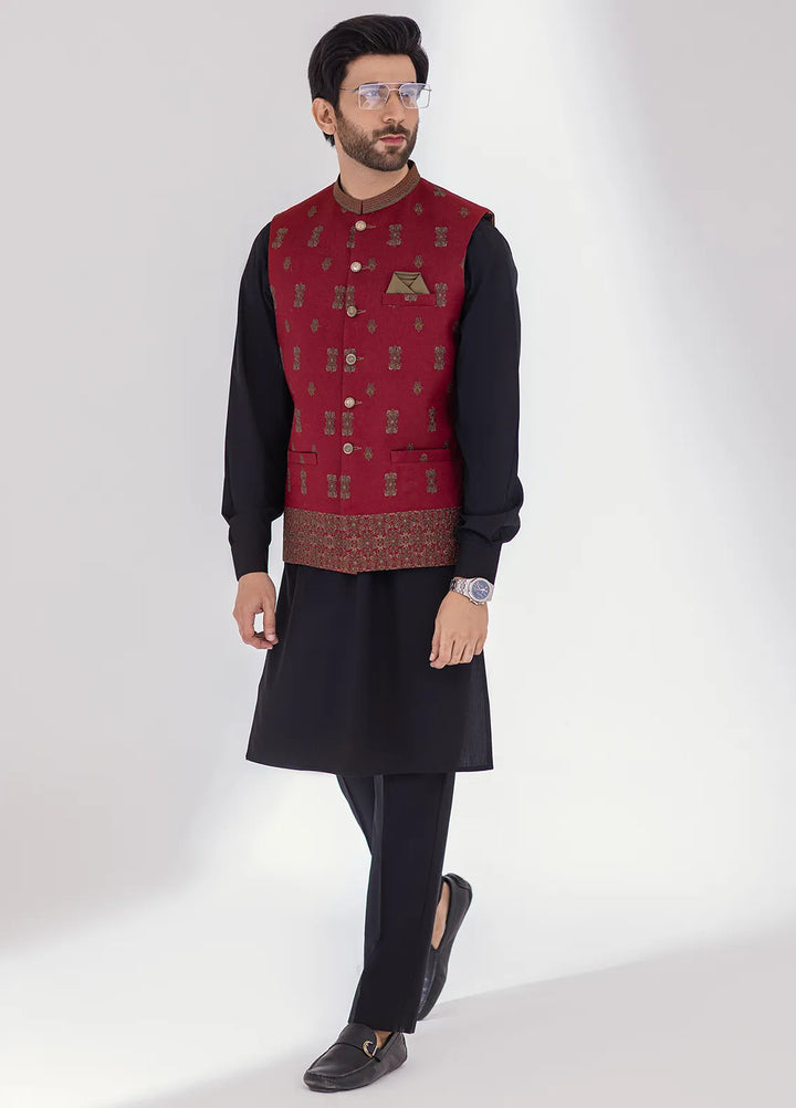 Stylish Embroidered Men Maysori Waistcoat - W-1995