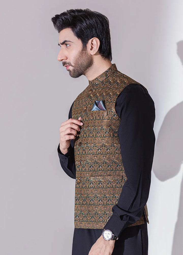 Stylish Embroidered Men Maysori Waistcoat - W-1998-1