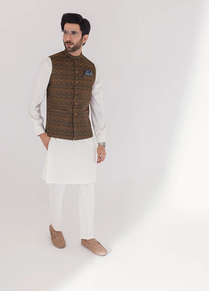 Stylish Embroidered Men Maysori Waistcoat - W-1998