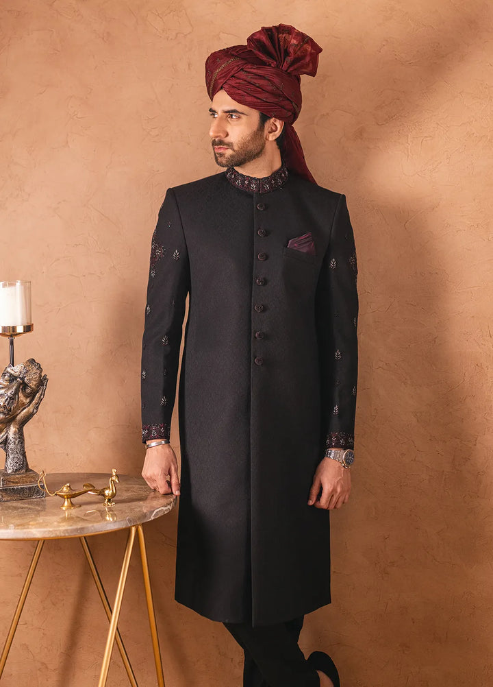 Stylish Embroidered Men Sherwani - SHR-04