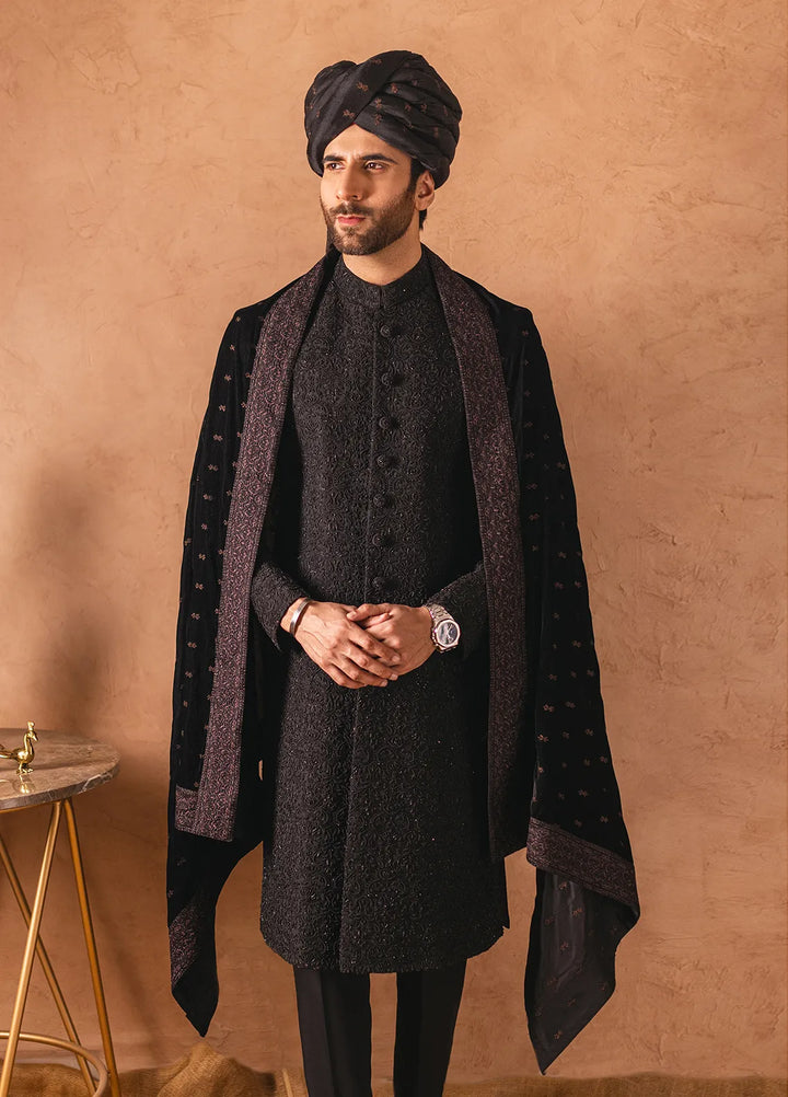 Stylish Embroidered Men Sherwani - SHR-13