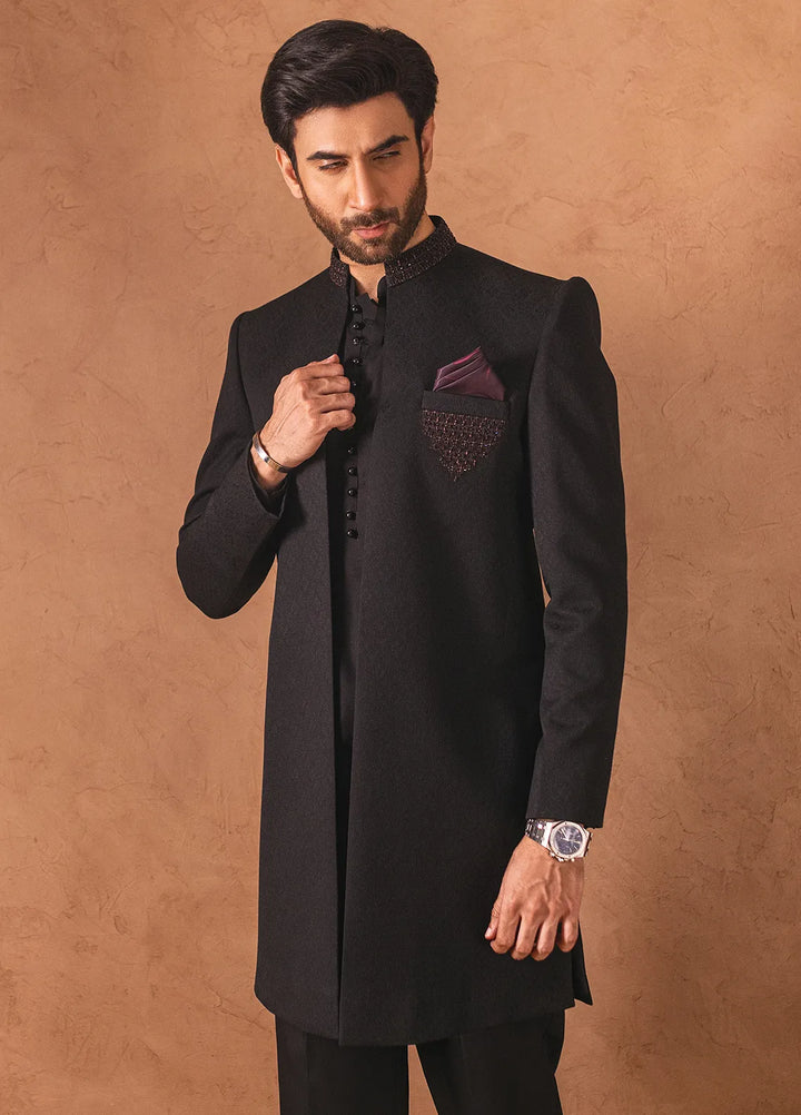 Stylish Fancy Men Front Open Sherwani - GS-5070