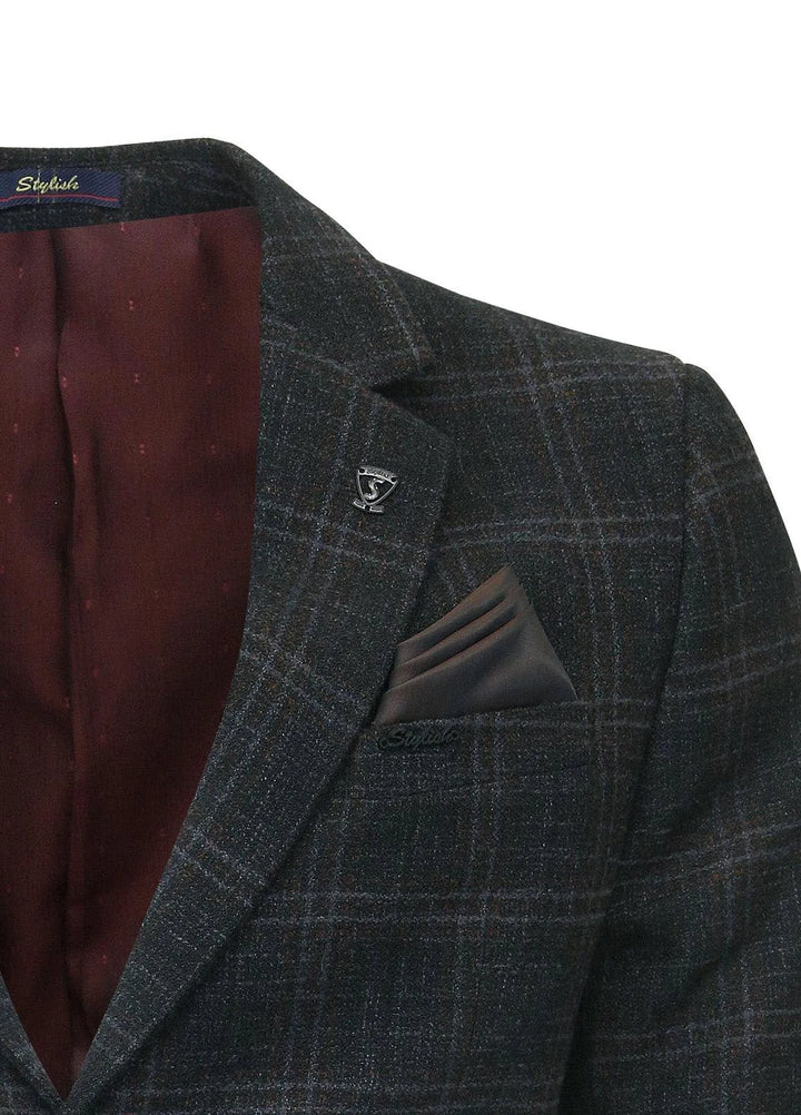 Stylish Garments Checkered Mens Coat - CC-02