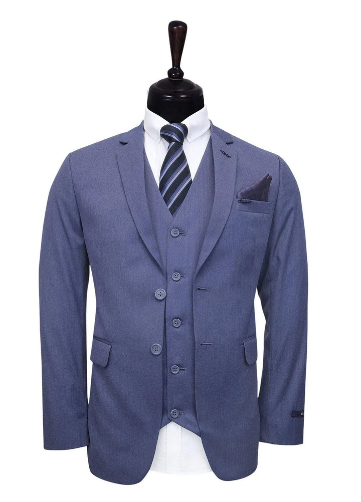 Stylish Garments Plain Formal Mens 3 Piece Suit - 3PS-04