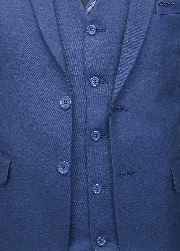 Stylish Garments Plain Formal Mens 3 Piece Suit - 3PS-06