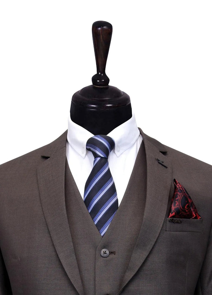 Stylish Garments Plain Formal Mens 3 Piece Suit - 3PS-07