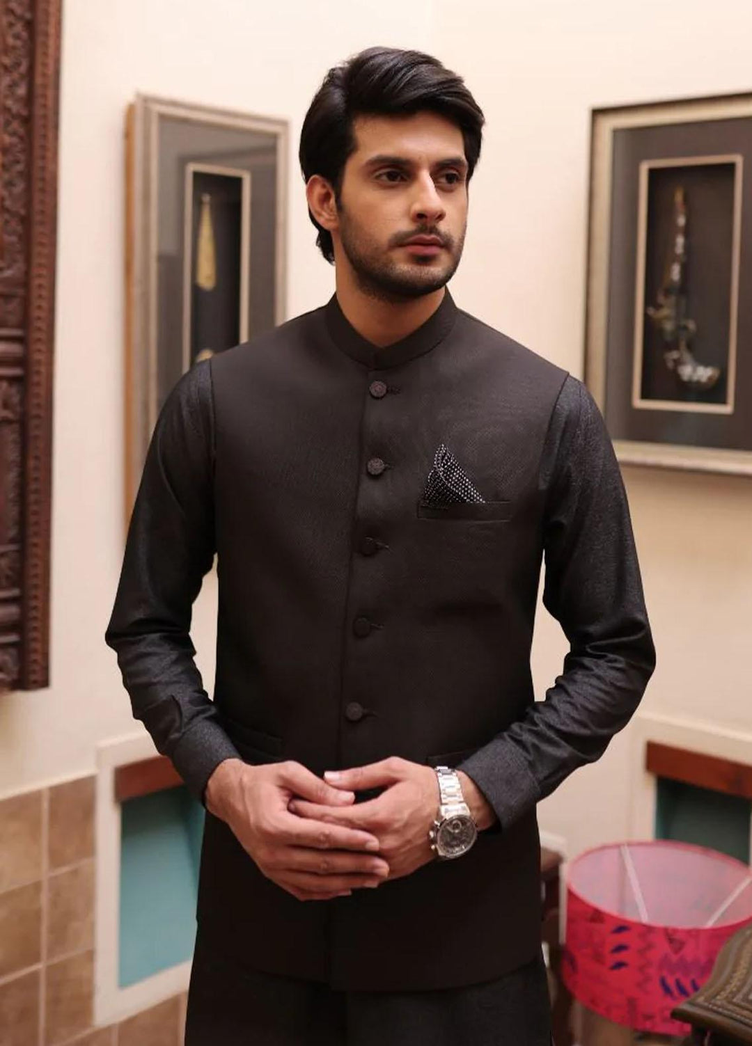 Stylish Suiting Formal Waistcoat for Men - W-1675