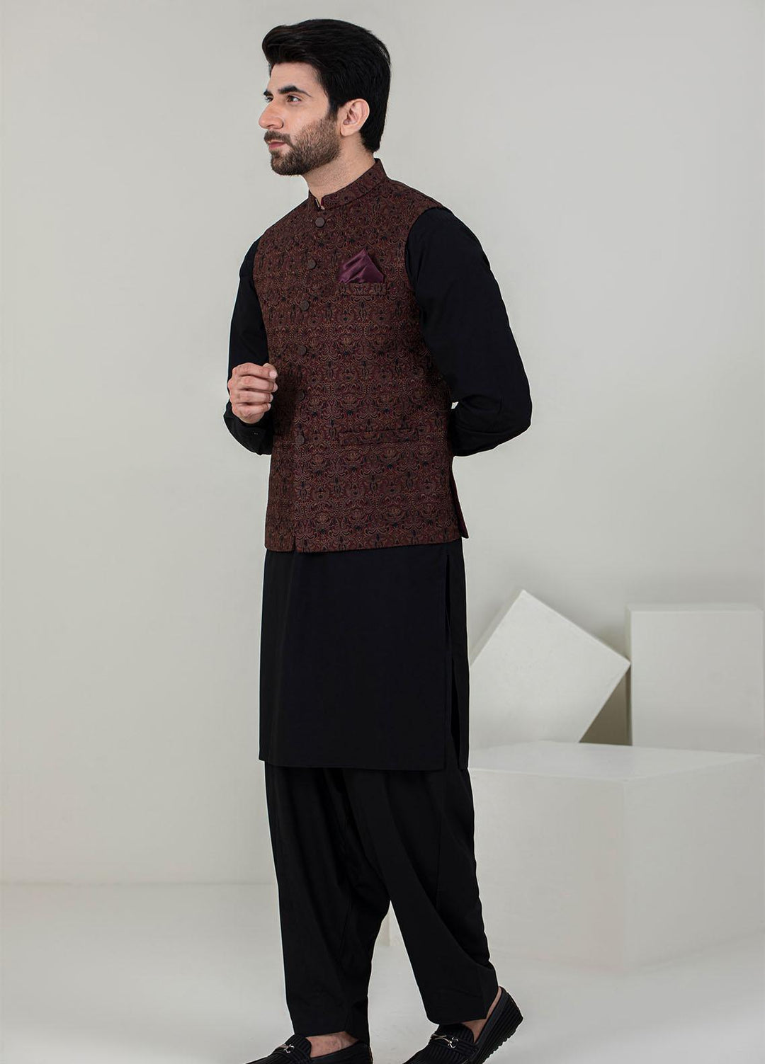 Stylish Missouri Formal 3 Piece for Men -  W-1694 Dark Brown