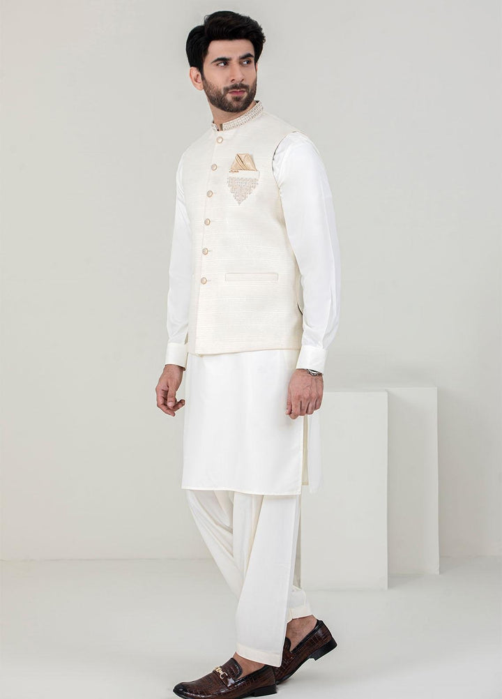 Stylish Missouri Formal 3 Piece for Men -  W-1792 Cream