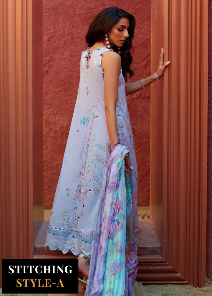 Suay by Farah Talib Embroidered Lawn Suits Unstitched 3 Piece FTA24LU FTA 06 Callista Wedgewood - Luxury Collection