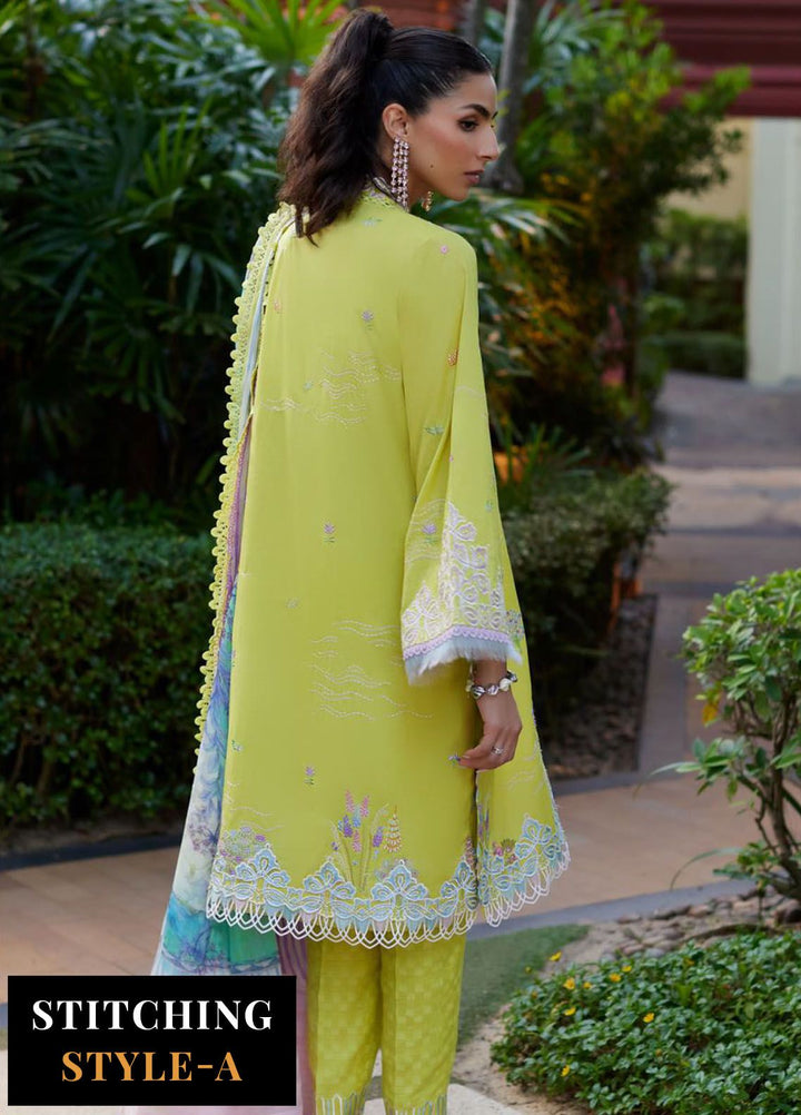 Suay by Farah Talib Embroidered Lawn Suits Unstitched 3 Piece FTA24LU FTA 09 Kelaya Kiwi - Luxury Collection