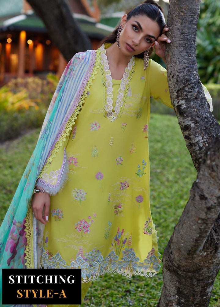 Suay by Farah Talib Embroidered Lawn Suits Unstitched 3 Piece FTA24LU FTA 09 Kelaya Kiwi - Luxury Collection