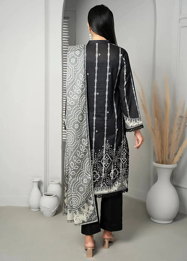 Sufinas By VS Textile Black And White Printed Lawn Suit Unstitched 3 Piece VS24S D-510 - Summer Collection