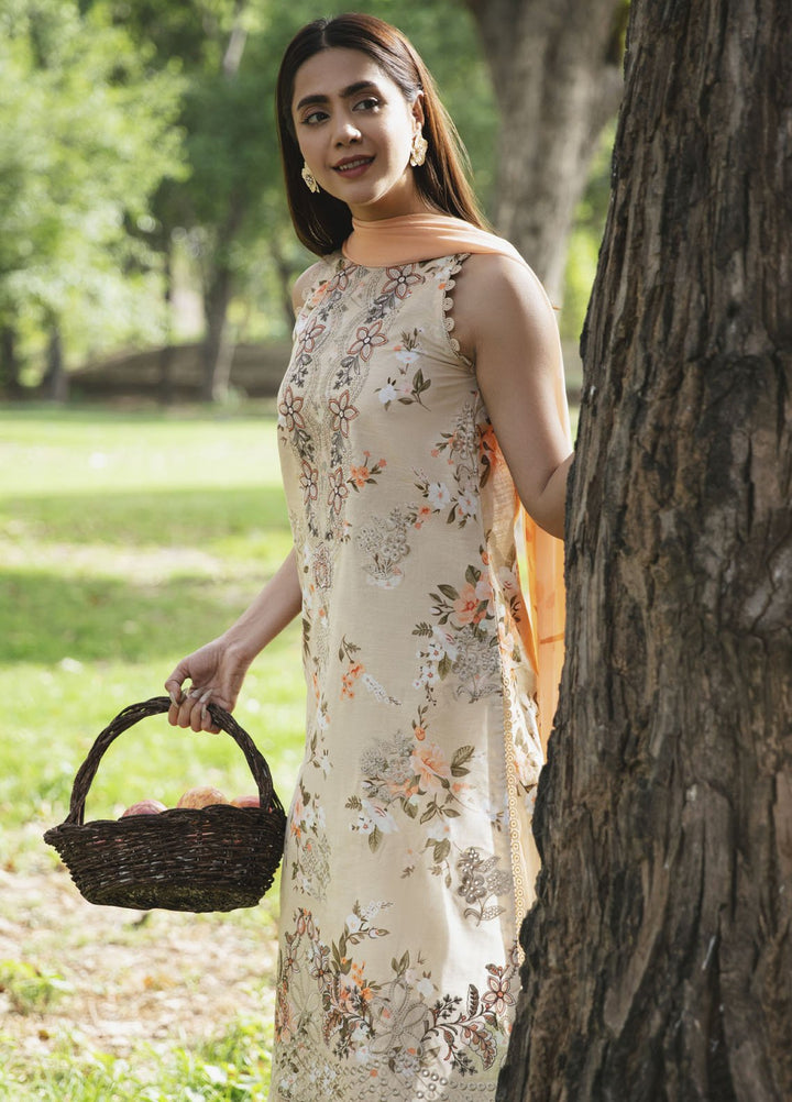 Summer Breez By Humdum Printed Lawn Suits Unstitched 3 Piece HD25SB D-05 - Summer Collection