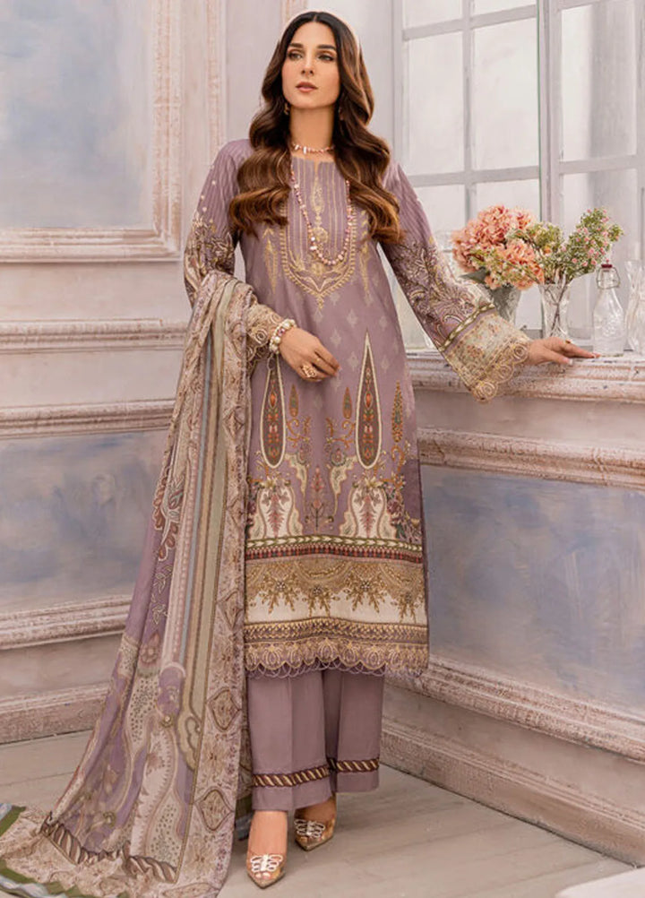 Summer Garden By Eileen  Embroidered Lawn Suit Unstitched 3 Piece EL24G D4-AMAL - Summer Collection