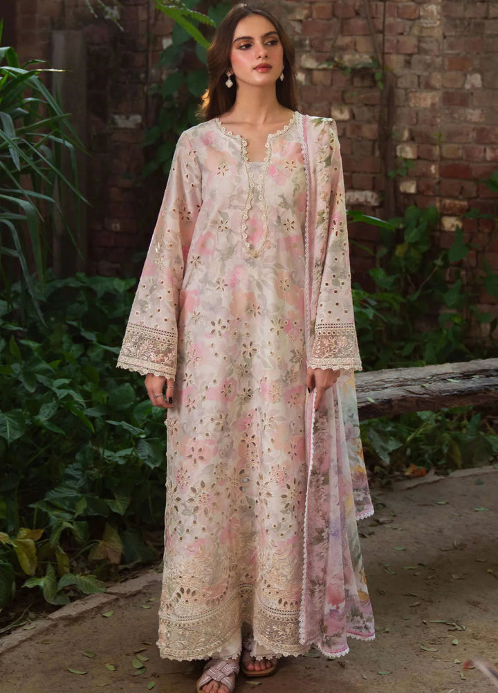 Summer Lines by Neeshay Embroidered Lawn Suit Unstitched 3 Piece NSH25SP Whimsy - Summer Collection