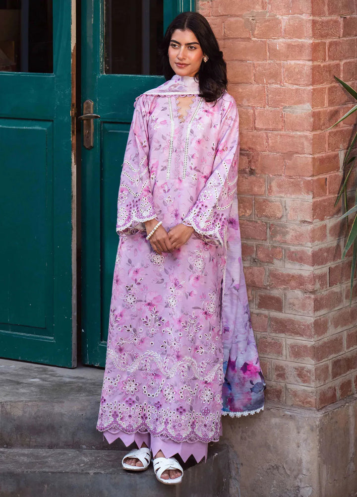Summer Lines by Neeshay Embroidered Lawn Suit Unstitched 3 Piece NSH25SP Wisteria - Summer Collection
