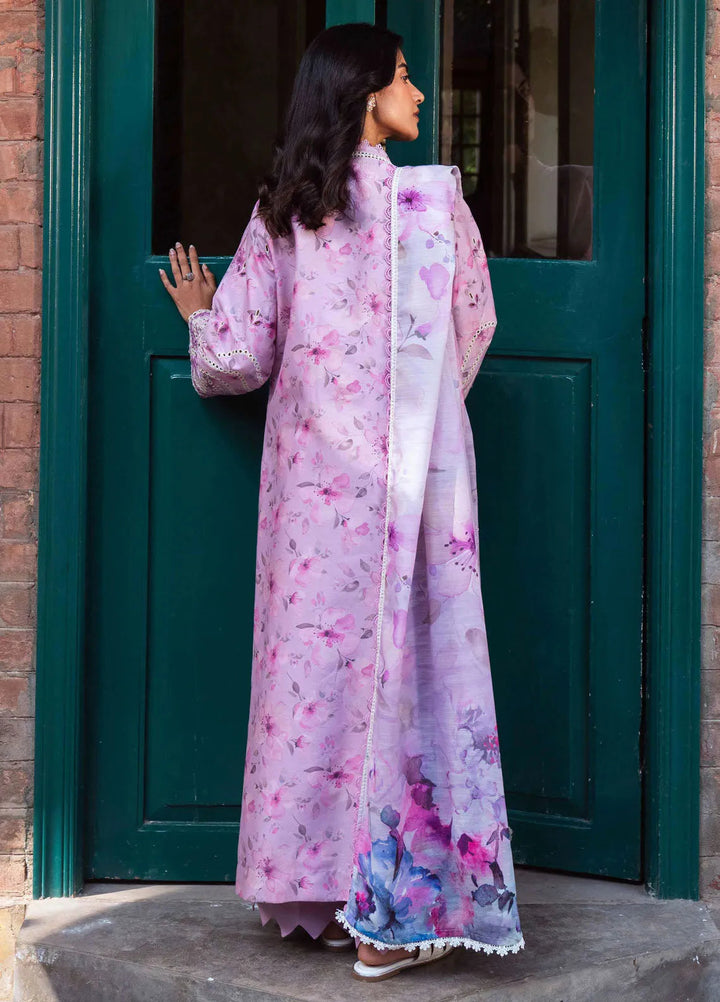 Summer Lines by Neeshay Embroidered Lawn Suit Unstitched 3 Piece NSH25SP Wisteria - Summer Collection