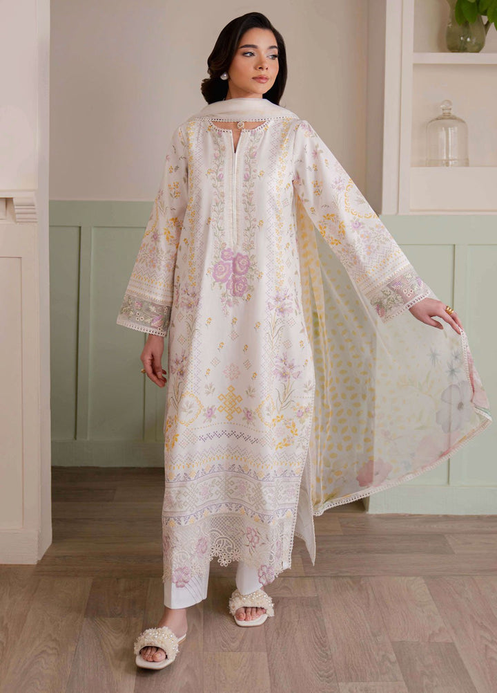 Summer Lines by Neeshay Embroidered Lawn Suits Unstitched 3 Piece NSH25SL Bloom Theory - Summer Collection