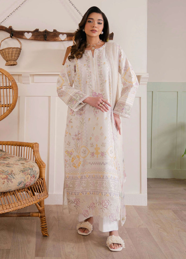 Summer Lines by Neeshay Embroidered Lawn Suits Unstitched 3 Piece NSH25SL Bloom Theory - Summer Collection