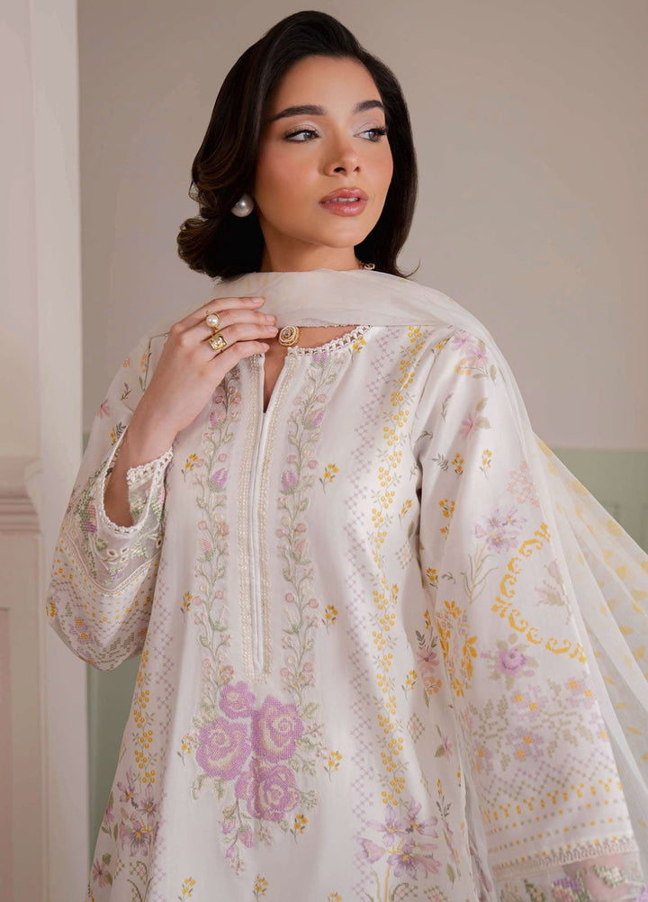 Summer Lines by Neeshay Embroidered Lawn Suits Unstitched 3 Piece NSH25SL Bloom Theory - Summer Collection