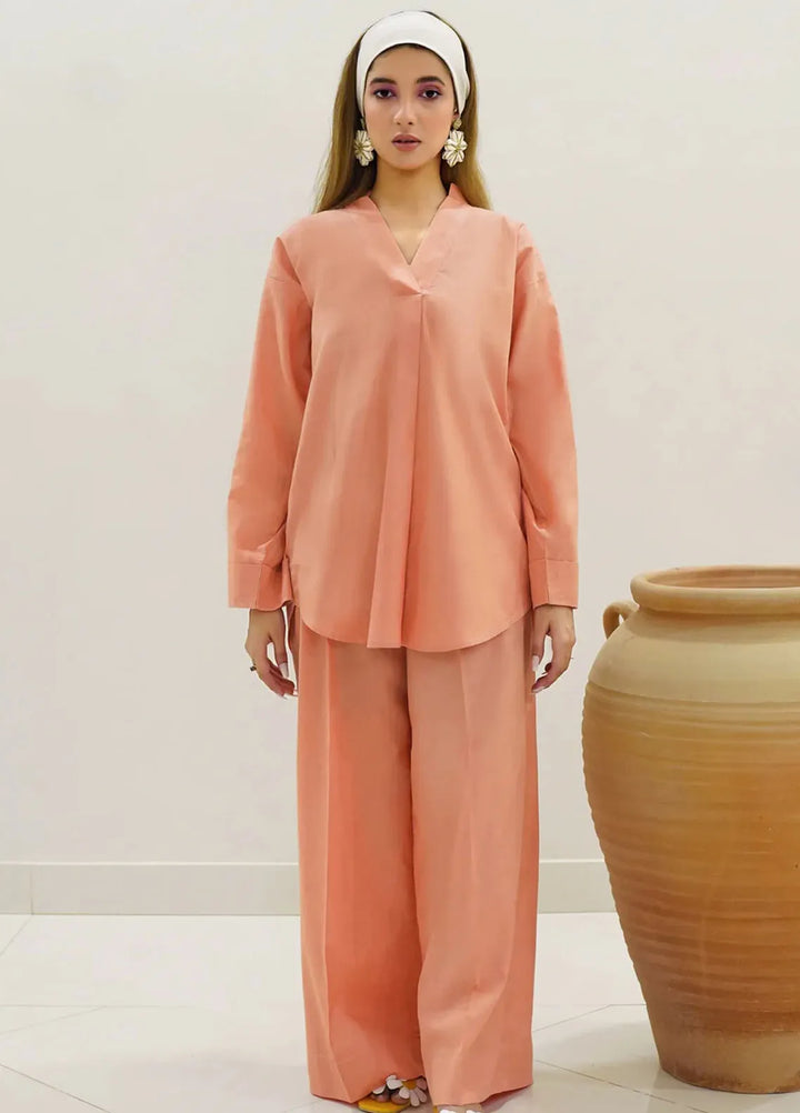 Summer Sorbet By Minutiae Pret Casual Lawn 2 Piece Suit Peachy Keen Co-Ord