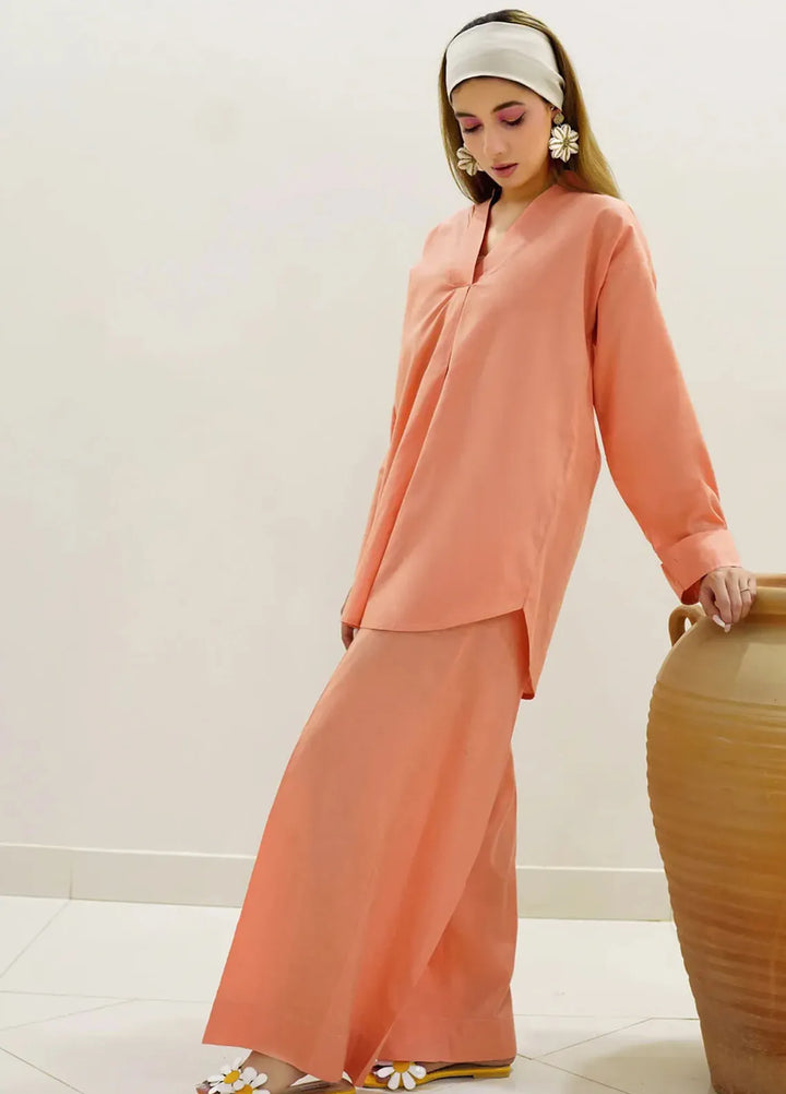 Summer Sorbet By Minutiae Pret Casual Lawn 2 Piece Suit Peachy Keen Co-Ord