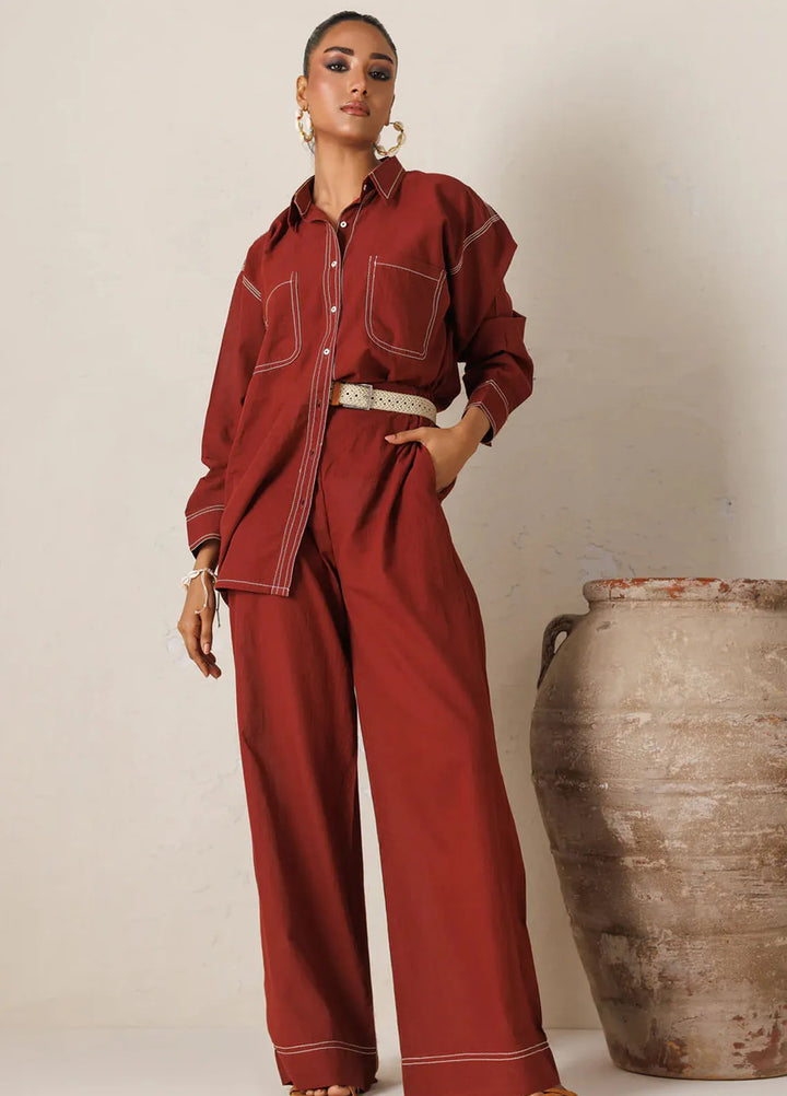 Summer Sorbet By Minutiae Pret Casual Lawn 2 Piece Suit Pecan Co-Ord