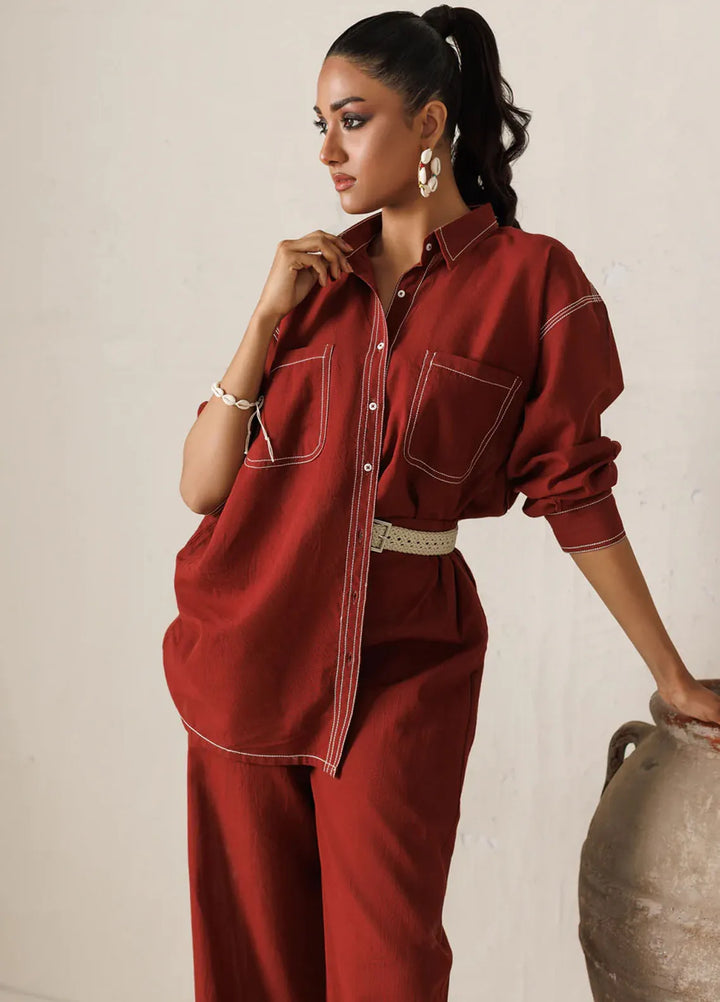 Summer Sorbet By Minutiae Pret Casual Lawn 2 Piece Suit Pecan Co-Ord